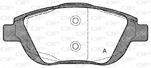 OPEN PARTS stabdžių trinkelių rinkinys, diskinis stabdys BPA1392.00